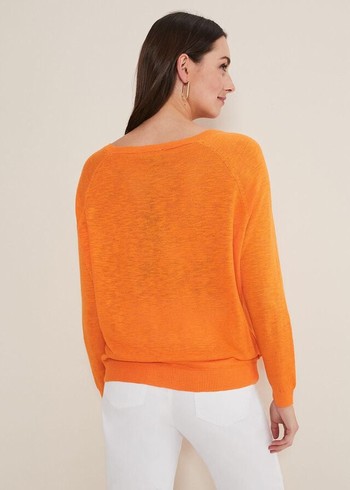 Phase Eight Melina Wrap Hem Knitwear Orange Australia | XV6189732